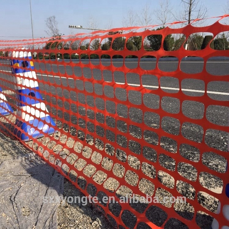 Temporary Orange Roadway Safety Fence